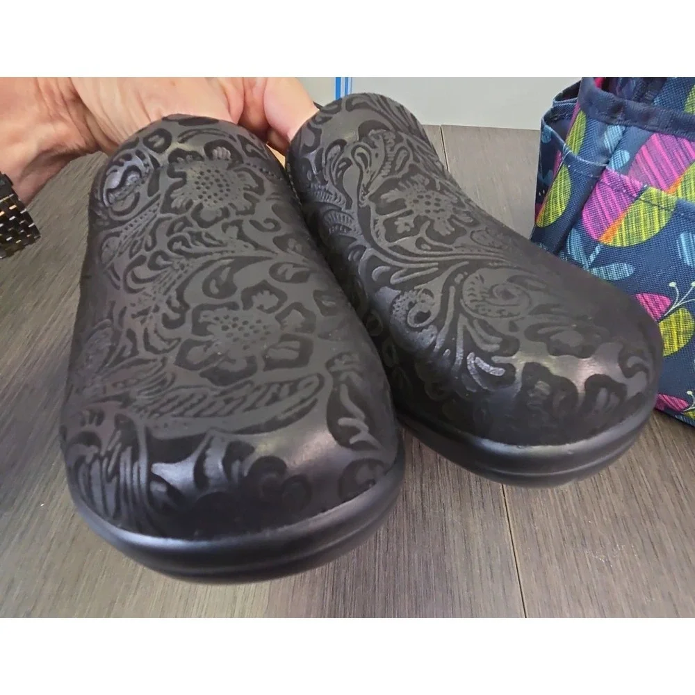Alegria Women's Keli KEL-431 Size US 11.5 EU42 Black Embossed Paisley Shoe